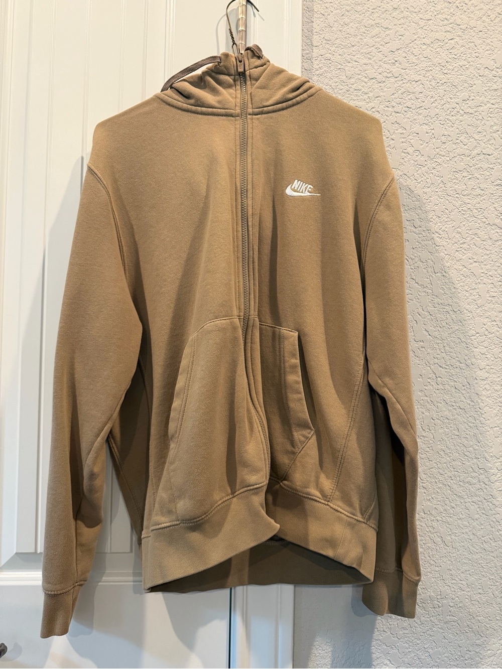 Nike Men's Tan Full-Zip Hoodie